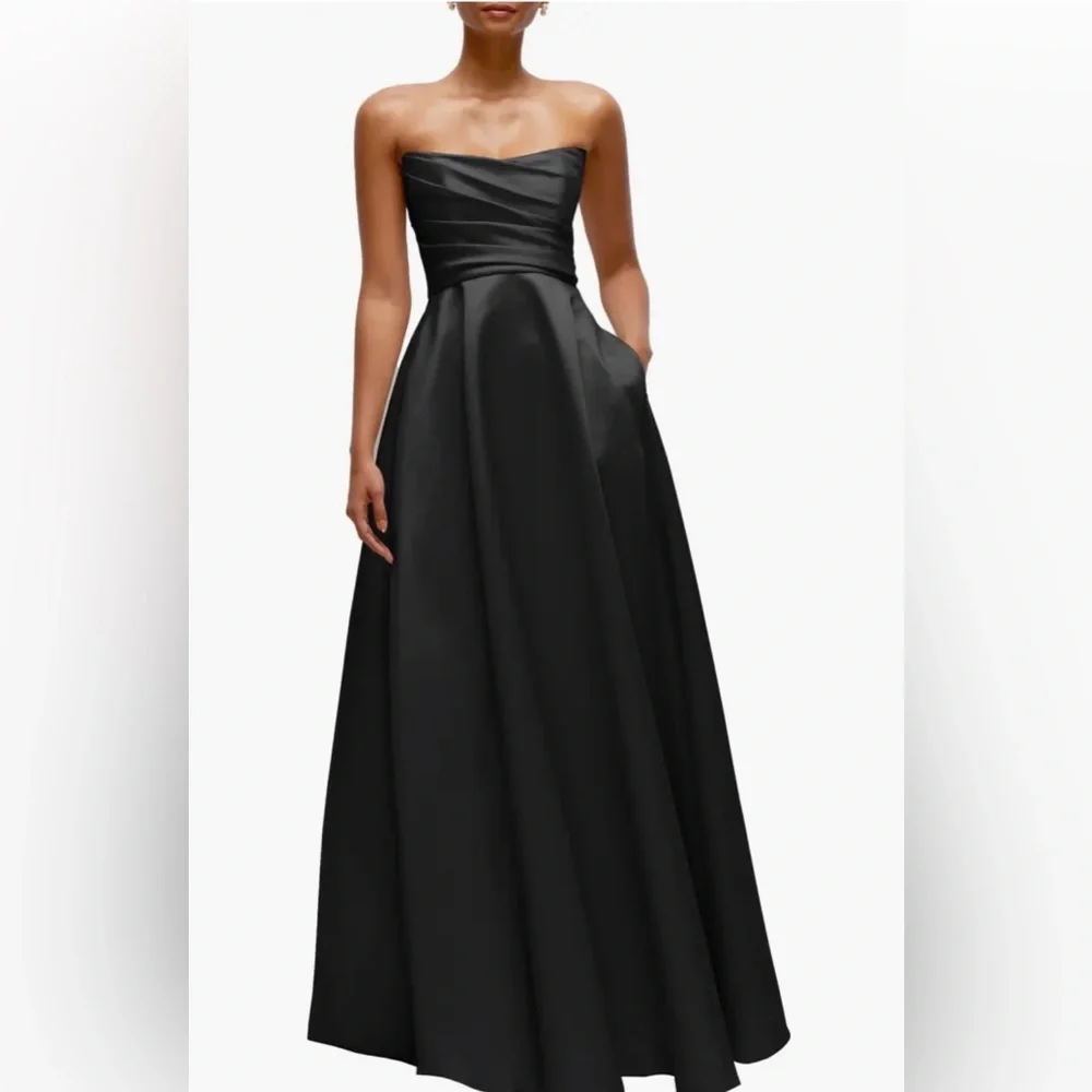 Ruched Strapless Spring/Summer Gown Dessy Collection NWT - Size 16 - Picture 1 of 5